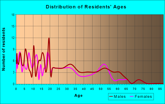 Age and Sex of Residents in zip code 99782