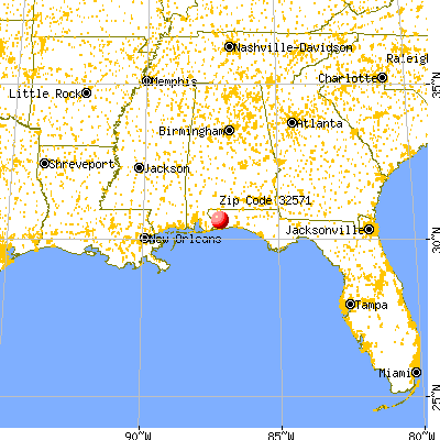 Pace, FL (32571) map from a distance