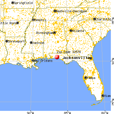 Niceville, FL (32578) map from a distance
