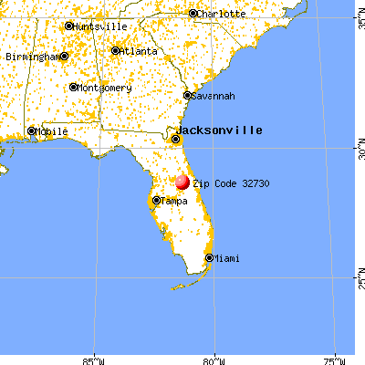 Fern Park, FL (32730) map from a distance