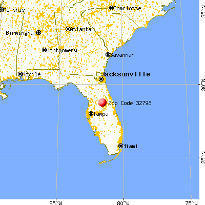 Zellwood, FL (32798) map from a distance