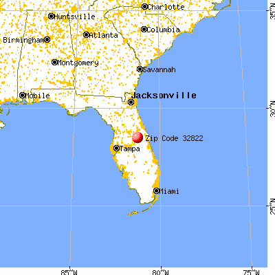 Orlando, FL (32822) map from a distance