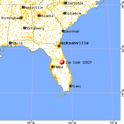 Orlando, FL (32829) map from a distance