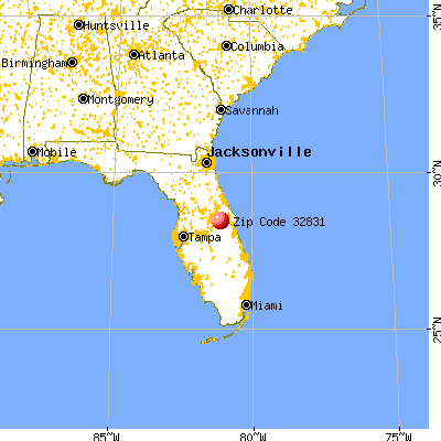Orlando, FL (32831) map from a distance