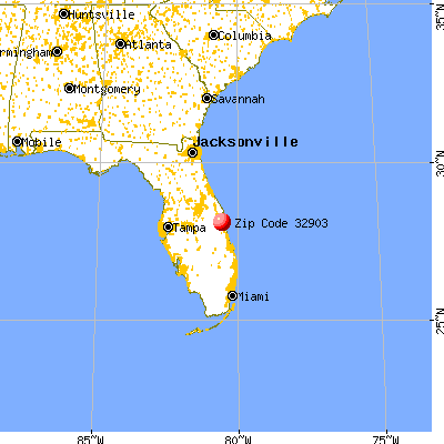 Indialantic, FL (32903) map from a distance
