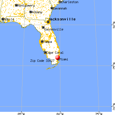 Miramar, FL (33027) map from a distance