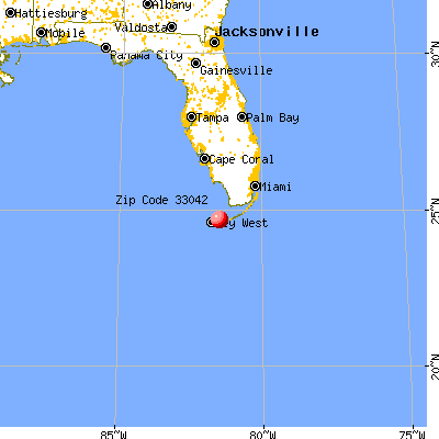 Cudjoe Key, FL (33042) map from a distance