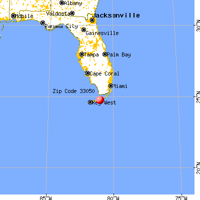 Marathon, FL (33050) map from a distance