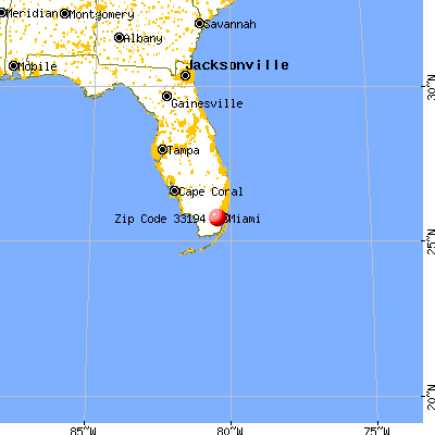 Miami, FL (33194) map from a distance