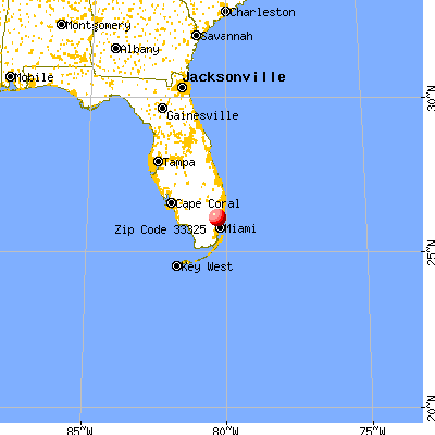 Davie, FL (33325) map from a distance