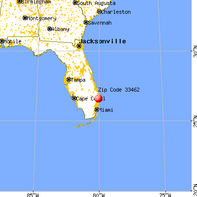 Lantana, FL (33462) map from a distance