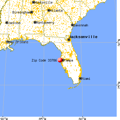 Belleair Beach, FL (33786) map from a distance
