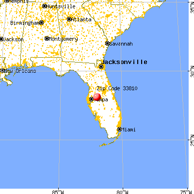 Kathleen, FL (33810) map from a distance