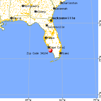 Naples, FL (34104) map from a distance