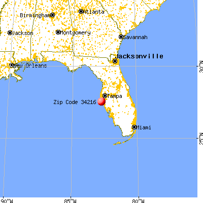 Anna Maria, FL (34216) map from a distance