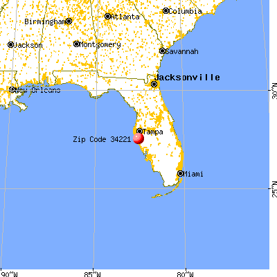 Palmetto, FL (34221) map from a distance