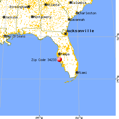 Bee Ridge, FL (34233) map from a distance