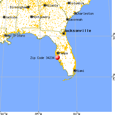 Sarasota, FL (34234) map from a distance