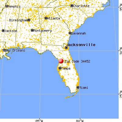 Inverness, FL (34452) map from a distance
