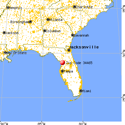 Pine Ridge, FL (34465) map from a distance