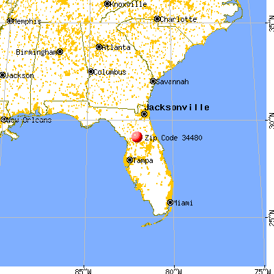 Ocala, FL (34480) map from a distance