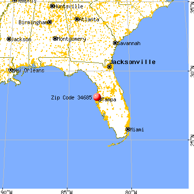 East Lake, FL (34685) map from a distance