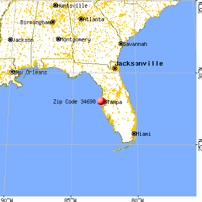 Dunedin, FL (34698) map from a distance
