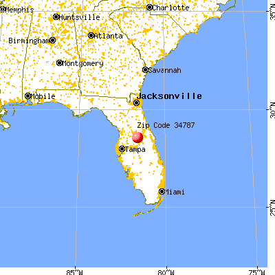 Horizon West, FL (34787) map from a distance