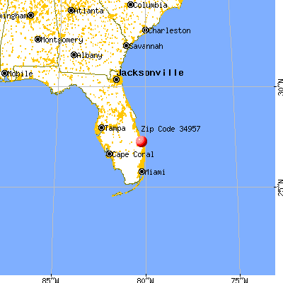 Hutchinson Island South, FL (34957) map from a distance