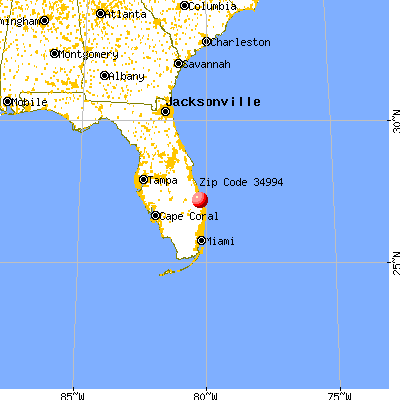 Stuart, FL (34994) map from a distance