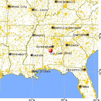Centreville, AL (35042) map from a distance