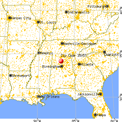 Good Hope, AL (35057) map from a distance