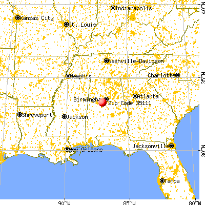 Lake View, AL (35111) map from a distance