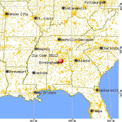 Margaret, AL (35112) map from a distance