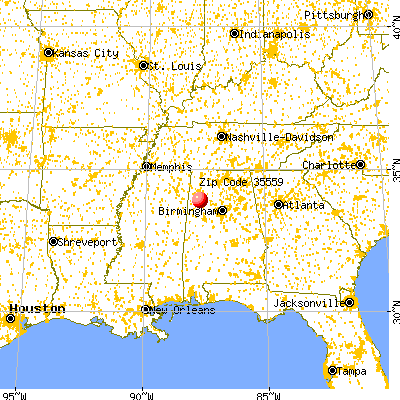 Glen Allen, AL (35559) map from a distance