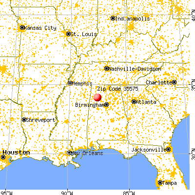 Lynn, AL (35575) map from a distance