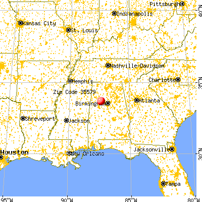 Oakman, AL (35579) map from a distance