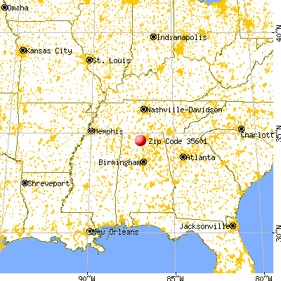 Decatur, AL (35601) map from a distance