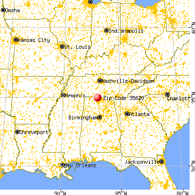 Elkmont, AL (35620) map from a distance