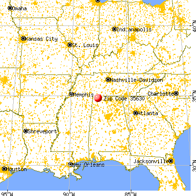Florence, AL (35630) map from a distance