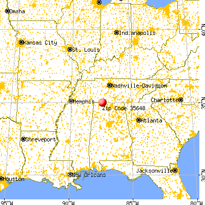 Lexington, AL (35648) map from a distance