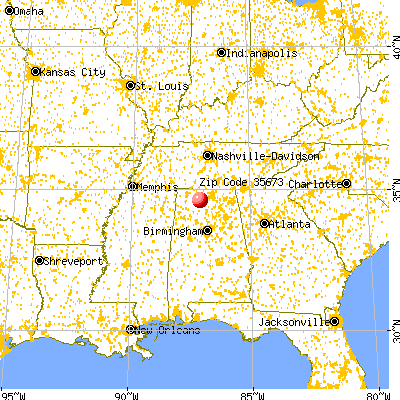 Trinity, AL (35673) map from a distance