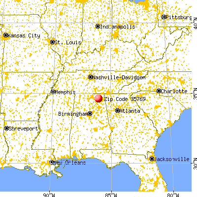 Scottsboro, AL (35769) map from a distance