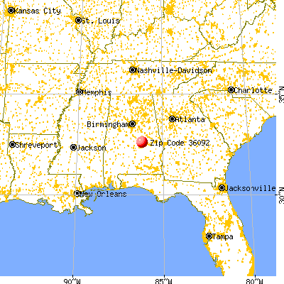 Holtville, AL (36092) map from a distance