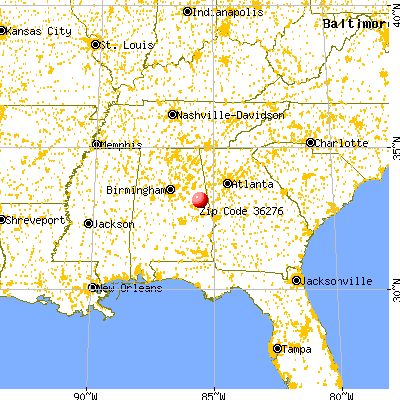 Wadley, AL (36276) map from a distance