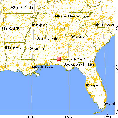 Florala, AL (36442) map from a distance