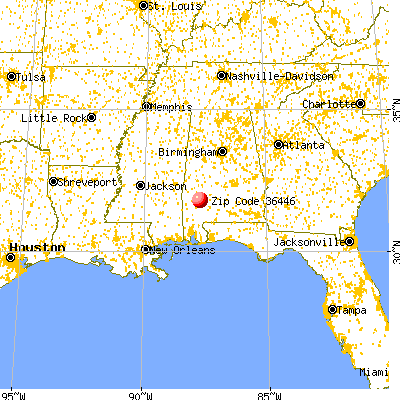 Fulton, AL (36446) map from a distance