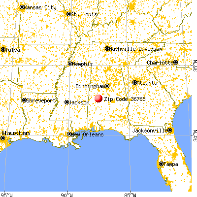 Newbern, AL (36765) map from a distance