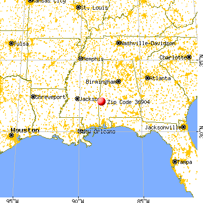 Butler, AL (36904) map from a distance
