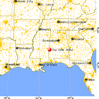 Lisman, AL (36912) map from a distance